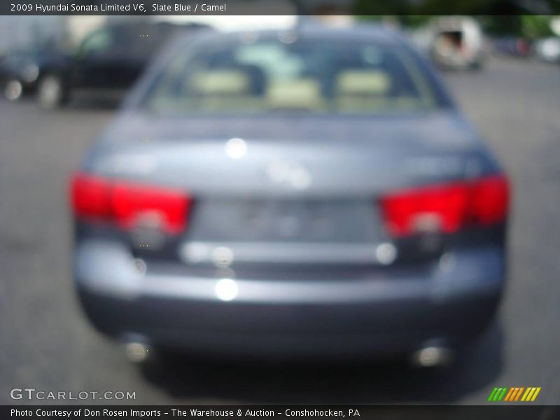 Slate Blue / Camel 2009 Hyundai Sonata Limited V6