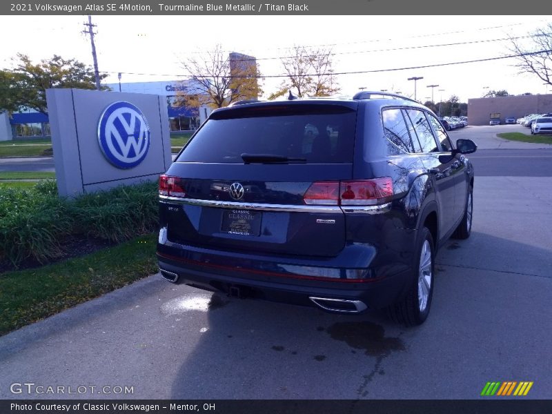 Tourmaline Blue Metallic / Titan Black 2021 Volkswagen Atlas SE 4Motion