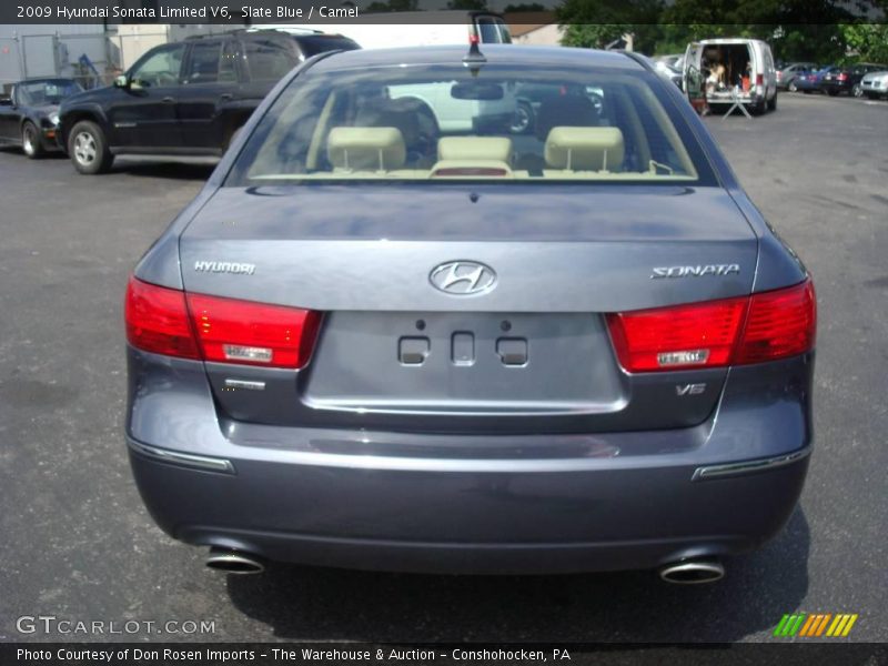 Slate Blue / Camel 2009 Hyundai Sonata Limited V6