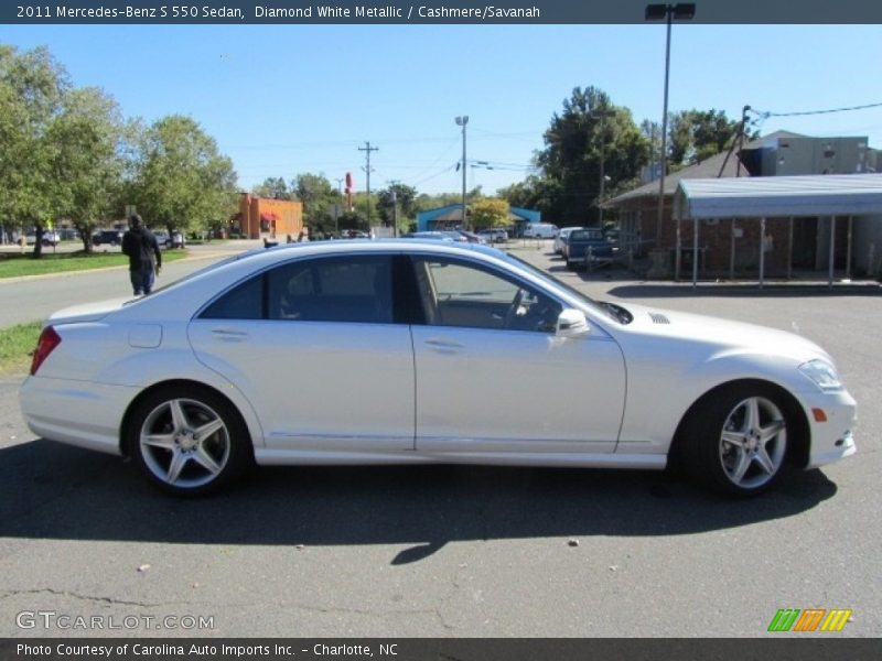 Diamond White Metallic / Cashmere/Savanah 2011 Mercedes-Benz S 550 Sedan