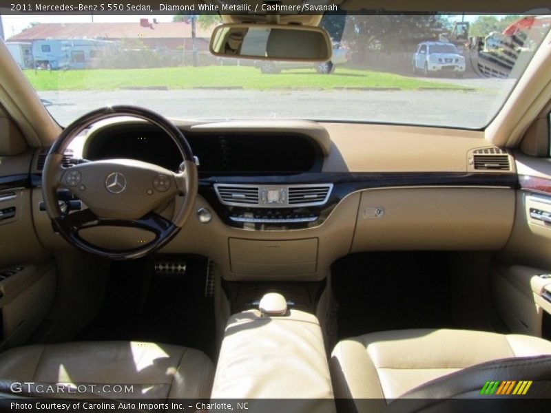 Diamond White Metallic / Cashmere/Savanah 2011 Mercedes-Benz S 550 Sedan