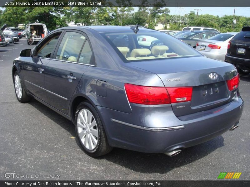 Slate Blue / Camel 2009 Hyundai Sonata Limited V6