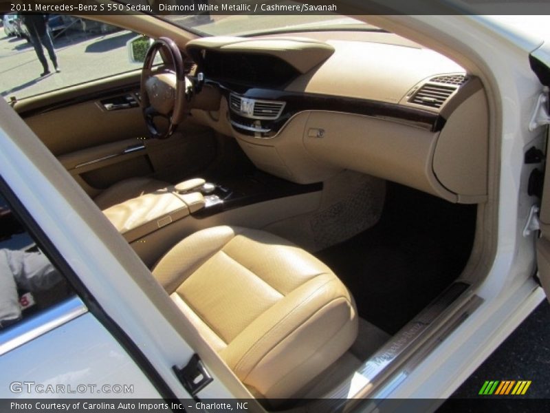 Diamond White Metallic / Cashmere/Savanah 2011 Mercedes-Benz S 550 Sedan