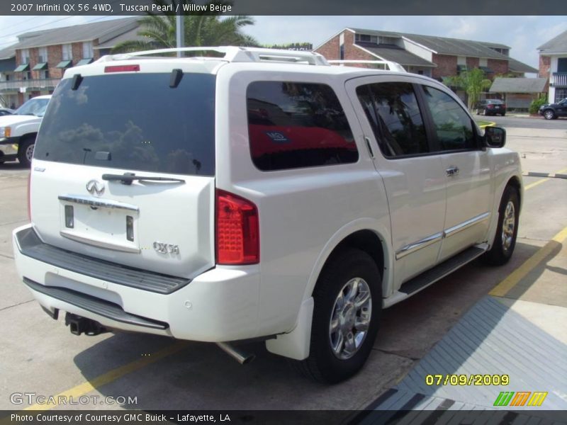 Tuscan Pearl / Willow Beige 2007 Infiniti QX 56 4WD