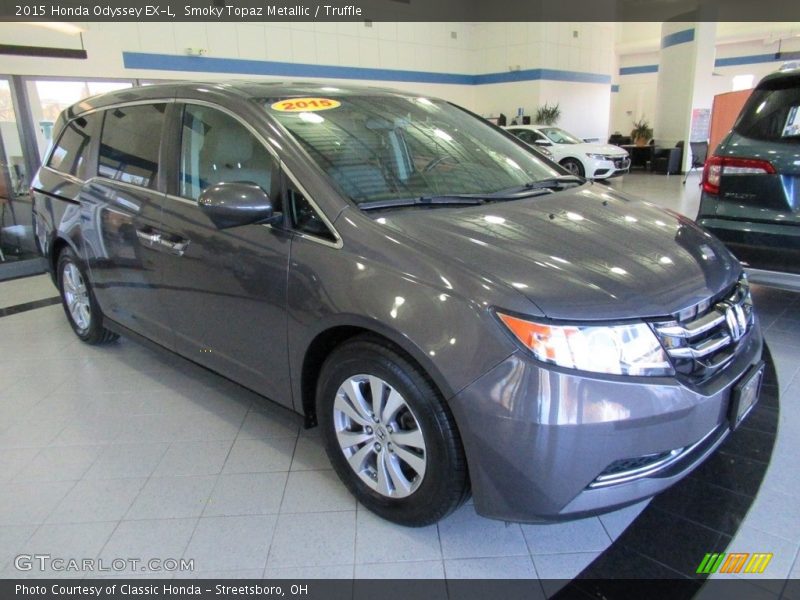 Smoky Topaz Metallic / Truffle 2015 Honda Odyssey EX-L