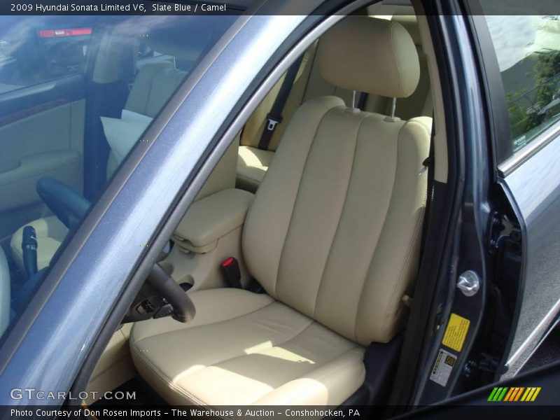 Slate Blue / Camel 2009 Hyundai Sonata Limited V6