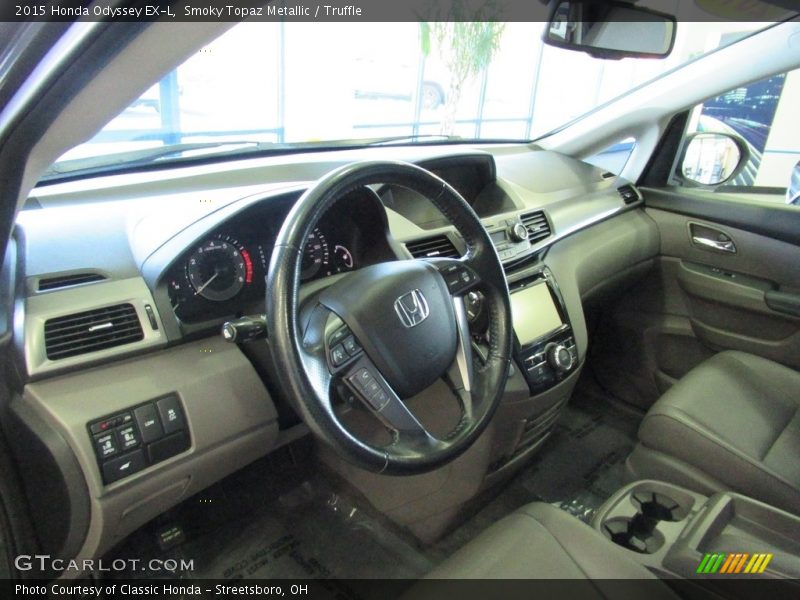 Smoky Topaz Metallic / Truffle 2015 Honda Odyssey EX-L