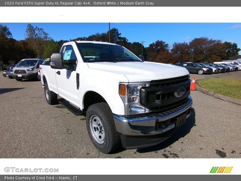 Oxford White / Medium Earth Gray 2020 Ford F350 Super Duty XL Regular Cab 4x4
