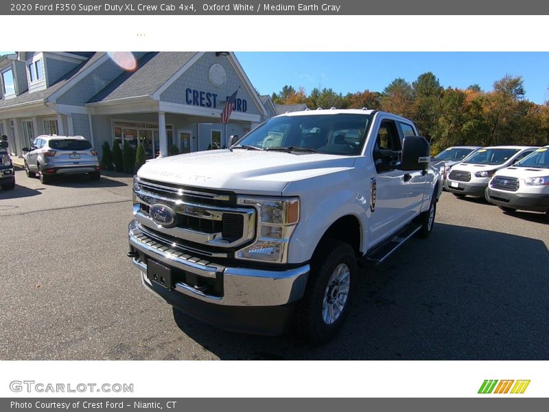 Oxford White / Medium Earth Gray 2020 Ford F350 Super Duty XL Crew Cab 4x4