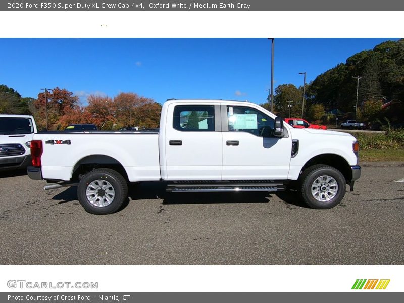Oxford White / Medium Earth Gray 2020 Ford F350 Super Duty XL Crew Cab 4x4