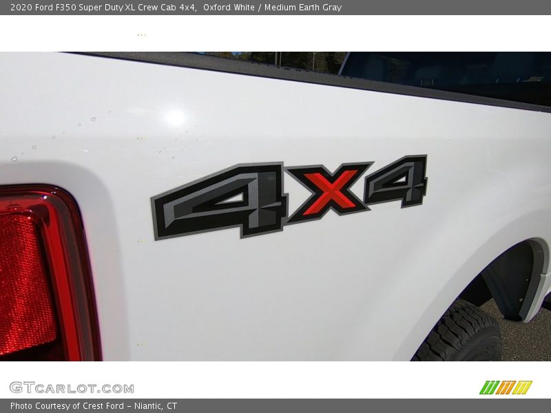 Oxford White / Medium Earth Gray 2020 Ford F350 Super Duty XL Crew Cab 4x4