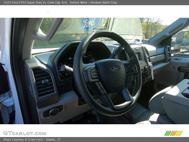 Oxford White / Medium Earth Gray 2020 Ford F350 Super Duty XL Crew Cab 4x4