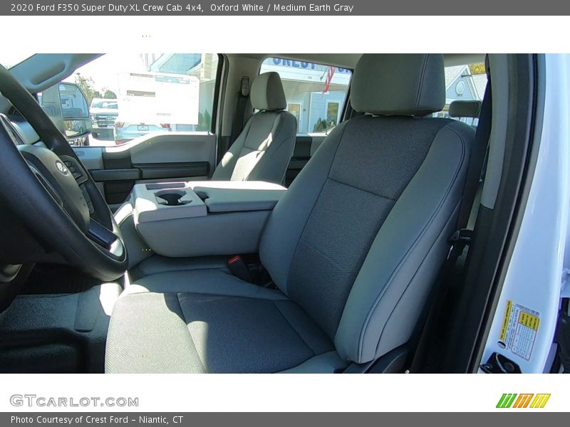 Oxford White / Medium Earth Gray 2020 Ford F350 Super Duty XL Crew Cab 4x4