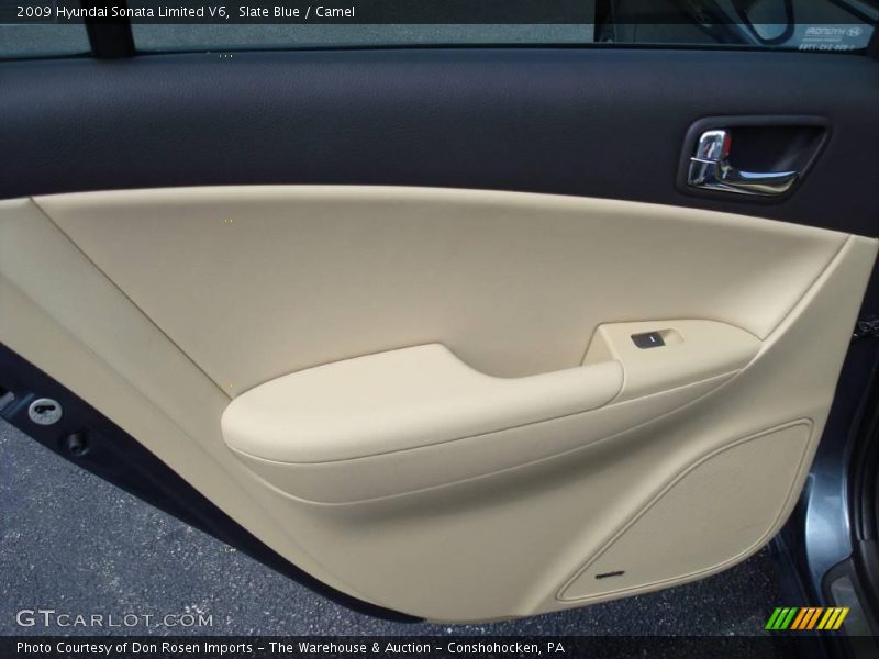 Slate Blue / Camel 2009 Hyundai Sonata Limited V6