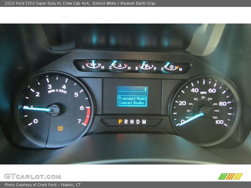 Oxford White / Medium Earth Gray 2020 Ford F350 Super Duty XL Crew Cab 4x4