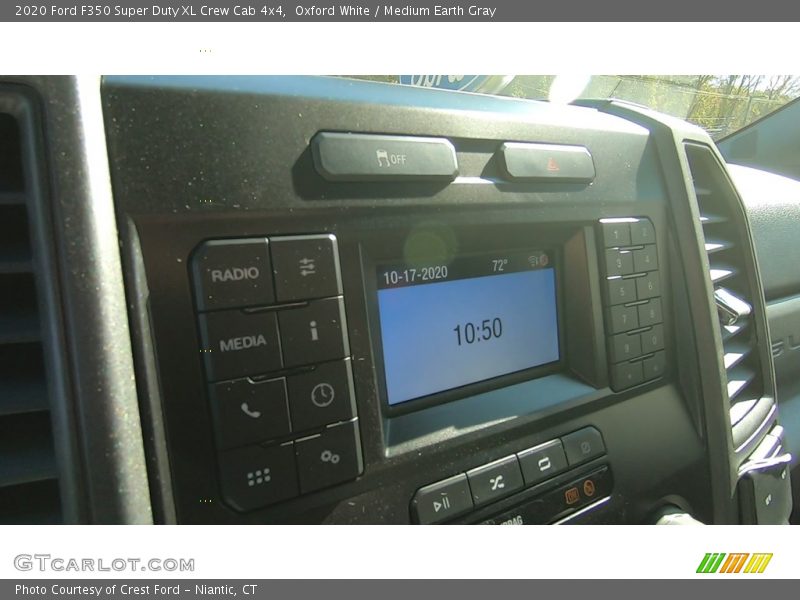 Oxford White / Medium Earth Gray 2020 Ford F350 Super Duty XL Crew Cab 4x4