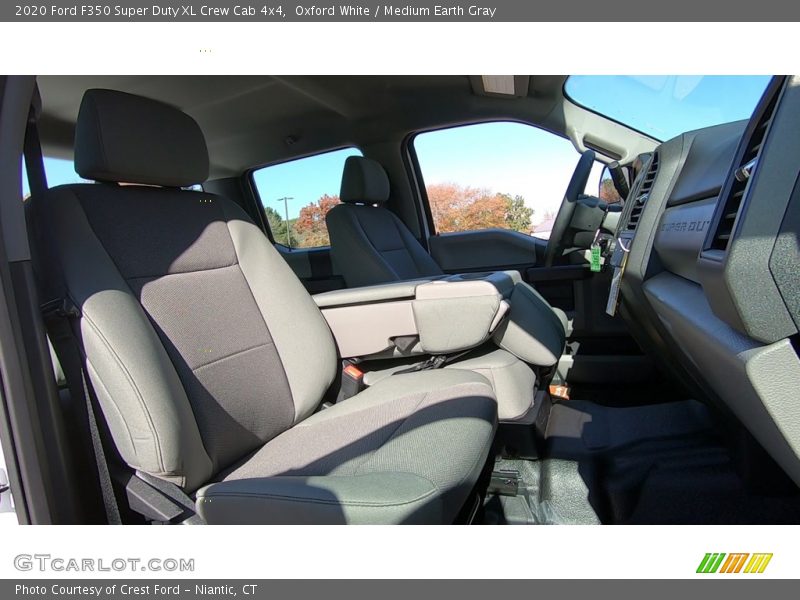 Oxford White / Medium Earth Gray 2020 Ford F350 Super Duty XL Crew Cab 4x4
