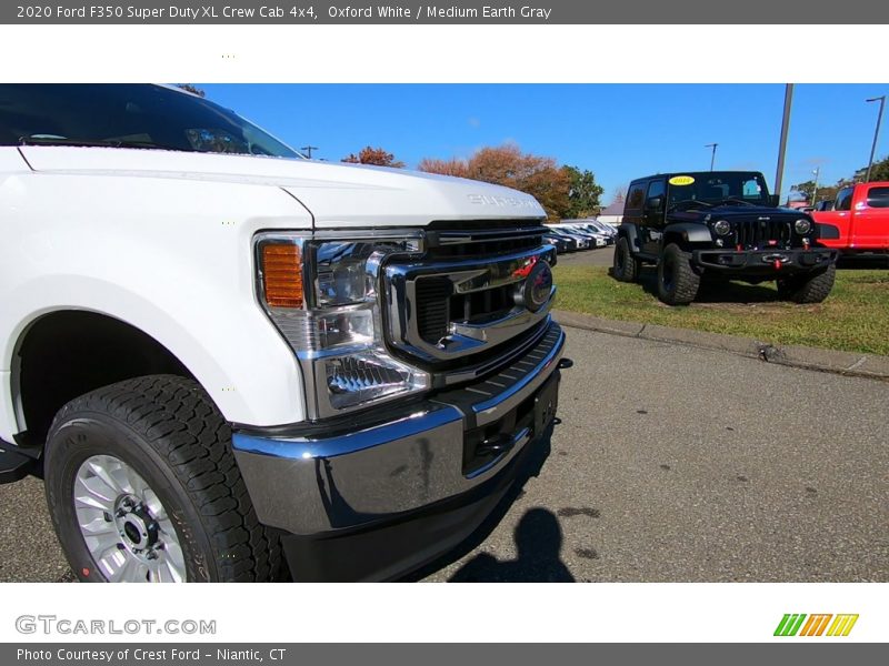 Oxford White / Medium Earth Gray 2020 Ford F350 Super Duty XL Crew Cab 4x4