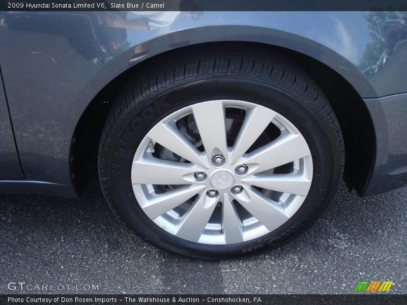 Slate Blue / Camel 2009 Hyundai Sonata Limited V6