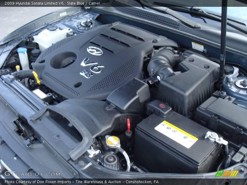 Slate Blue / Camel 2009 Hyundai Sonata Limited V6