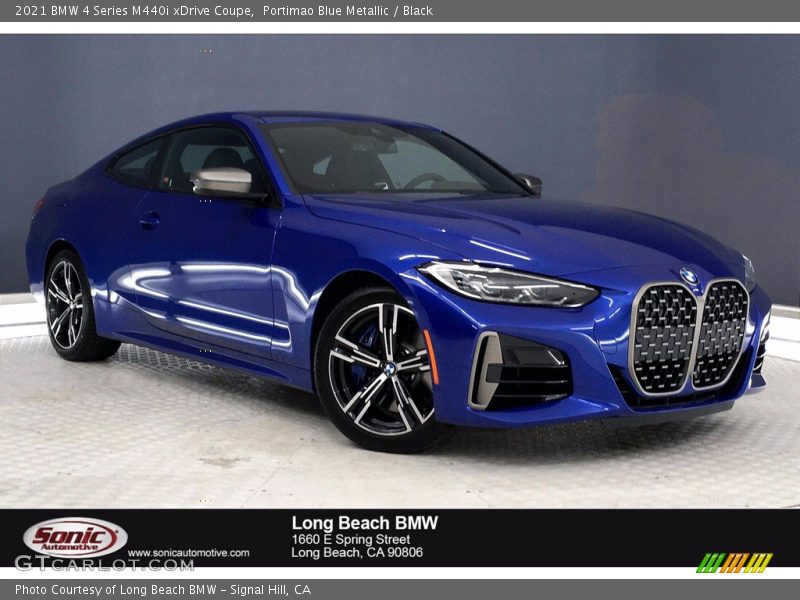 Portimao Blue Metallic / Black 2021 BMW 4 Series M440i xDrive Coupe