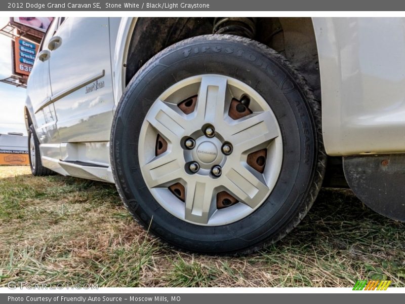 Stone White / Black/Light Graystone 2012 Dodge Grand Caravan SE