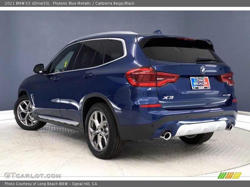 Phytonic Blue Metallic / Canberra Beige/Black 2021 BMW X3 sDrive30i