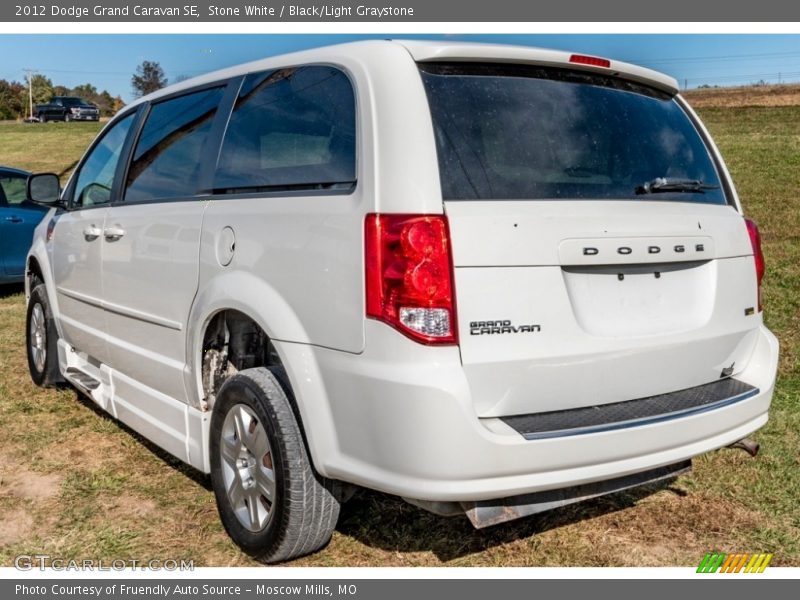 Stone White / Black/Light Graystone 2012 Dodge Grand Caravan SE