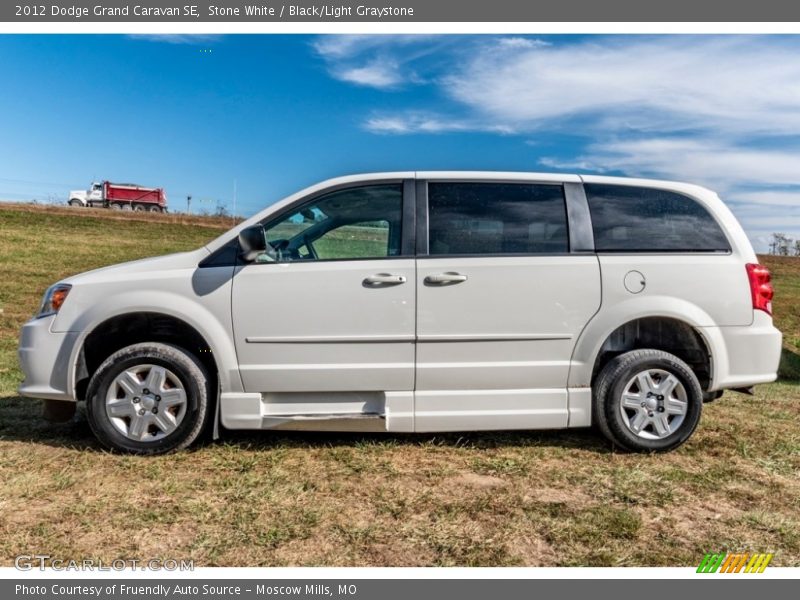 Stone White / Black/Light Graystone 2012 Dodge Grand Caravan SE