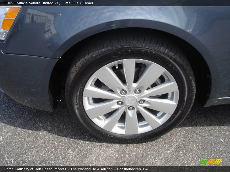 Slate Blue / Camel 2009 Hyundai Sonata Limited V6