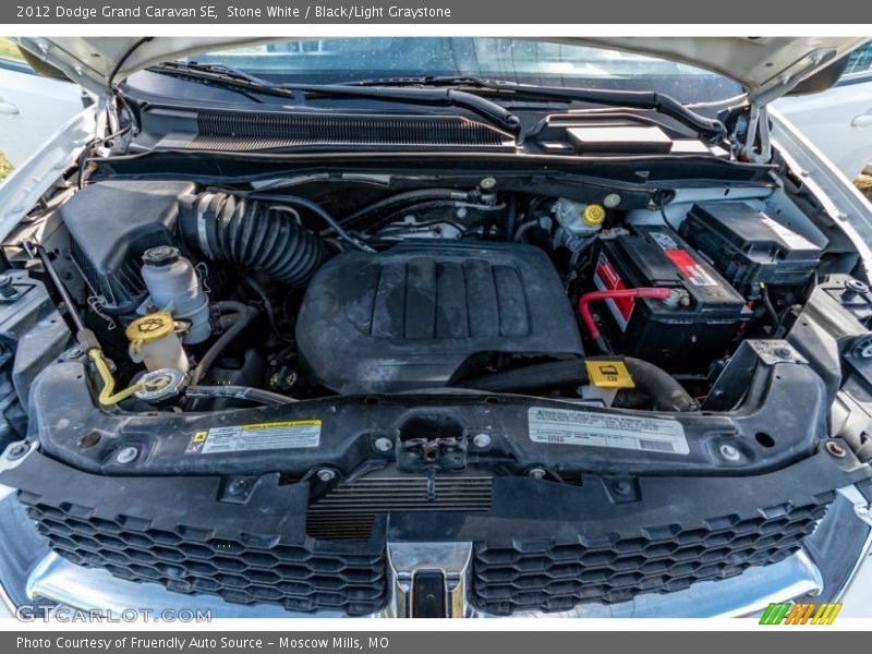 Stone White / Black/Light Graystone 2012 Dodge Grand Caravan SE
