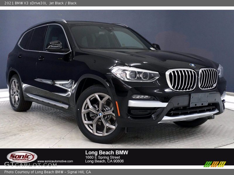 Jet Black / Black 2021 BMW X3 sDrive30i