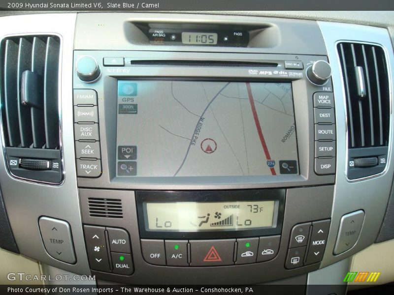 Slate Blue / Camel 2009 Hyundai Sonata Limited V6