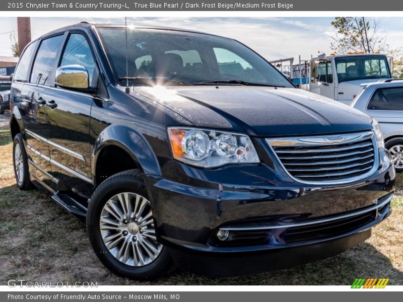 True Blue Pearl / Dark Frost Beige/Medium Frost Beige 2015 Chrysler Town & Country Touring-L