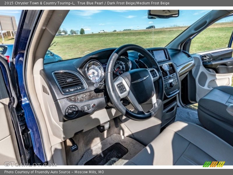 True Blue Pearl / Dark Frost Beige/Medium Frost Beige 2015 Chrysler Town & Country Touring-L