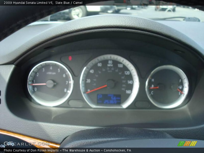 Slate Blue / Camel 2009 Hyundai Sonata Limited V6