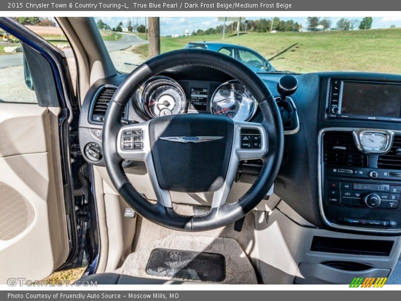 True Blue Pearl / Dark Frost Beige/Medium Frost Beige 2015 Chrysler Town & Country Touring-L
