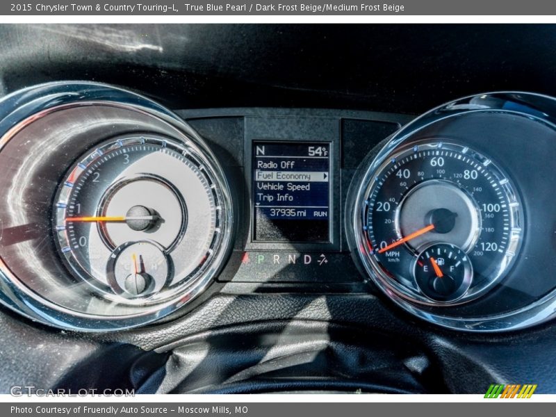 True Blue Pearl / Dark Frost Beige/Medium Frost Beige 2015 Chrysler Town & Country Touring-L