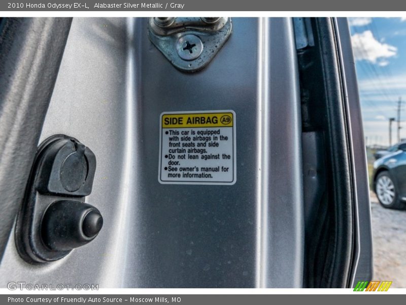 Alabaster Silver Metallic / Gray 2010 Honda Odyssey EX-L