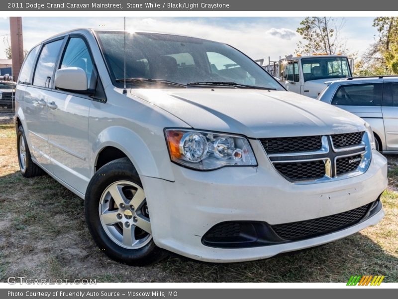 Stone White / Black/Light Graystone 2011 Dodge Grand Caravan Mainstreet