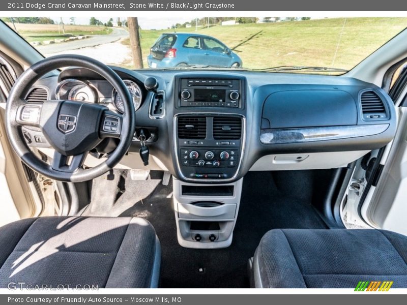 Stone White / Black/Light Graystone 2011 Dodge Grand Caravan Mainstreet