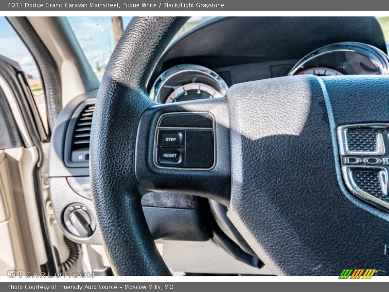 Stone White / Black/Light Graystone 2011 Dodge Grand Caravan Mainstreet