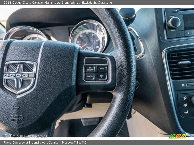 Stone White / Black/Light Graystone 2011 Dodge Grand Caravan Mainstreet