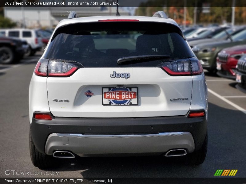Bright White / Ski Gray/Black 2021 Jeep Cherokee Limited 4x4