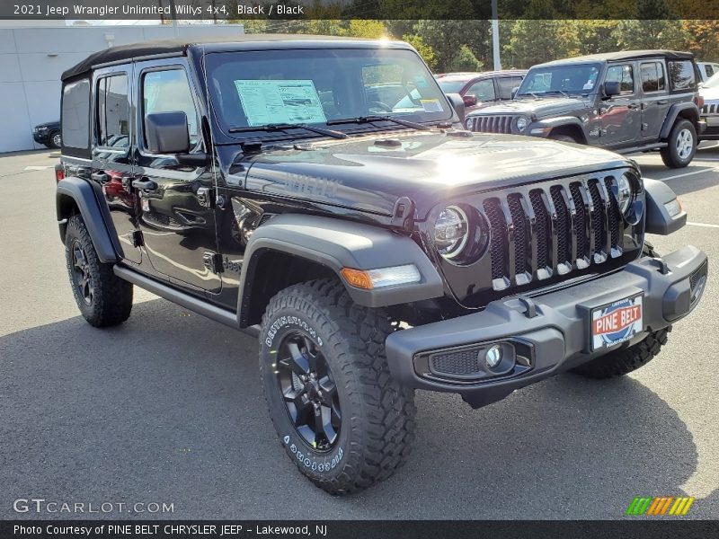 Black / Black 2021 Jeep Wrangler Unlimited Willys 4x4