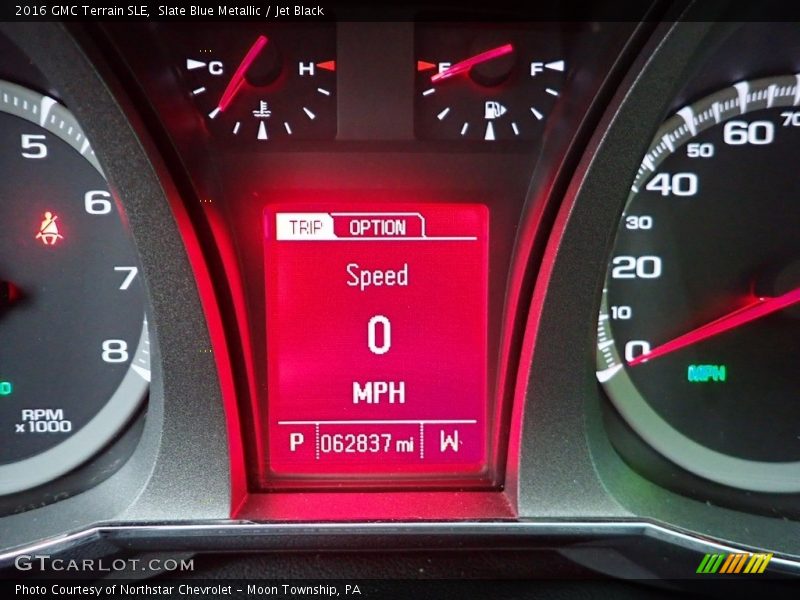Slate Blue Metallic / Jet Black 2016 GMC Terrain SLE