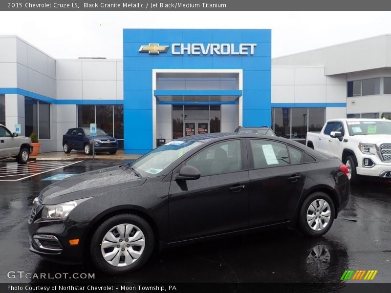 Black Granite Metallic / Jet Black/Medium Titanium 2015 Chevrolet Cruze LS