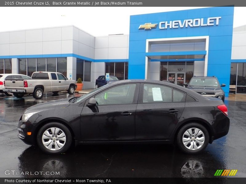 Black Granite Metallic / Jet Black/Medium Titanium 2015 Chevrolet Cruze LS