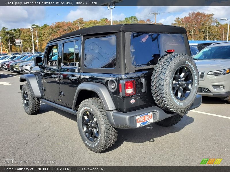 Black / Black 2021 Jeep Wrangler Unlimited Willys 4x4