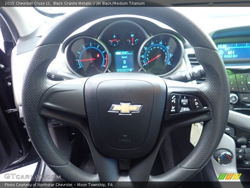 Black Granite Metallic / Jet Black/Medium Titanium 2015 Chevrolet Cruze LS
